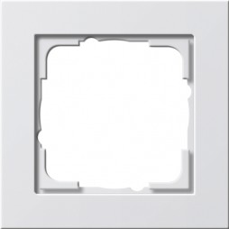 021129 Установочная рамка Gira E2 (цвет Белый глянцевый, один пост)